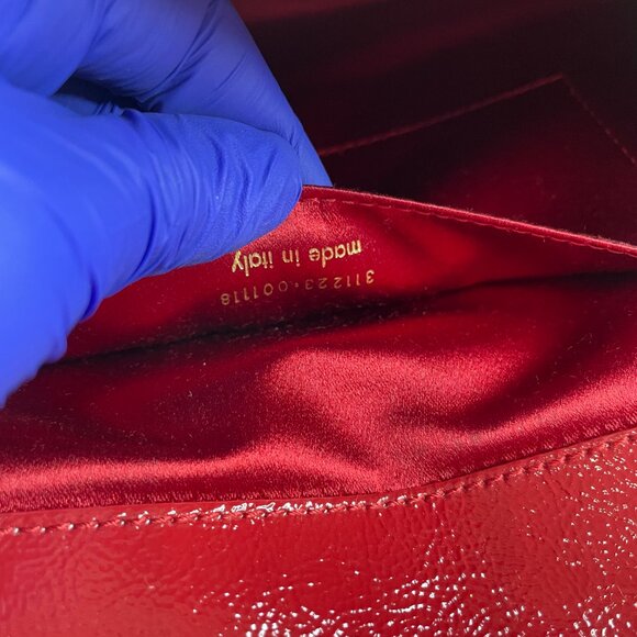 Saint Laurent Red Leather Large Belle de Jour Clutch sku#85844 (gently used) - Picture 11 of 11